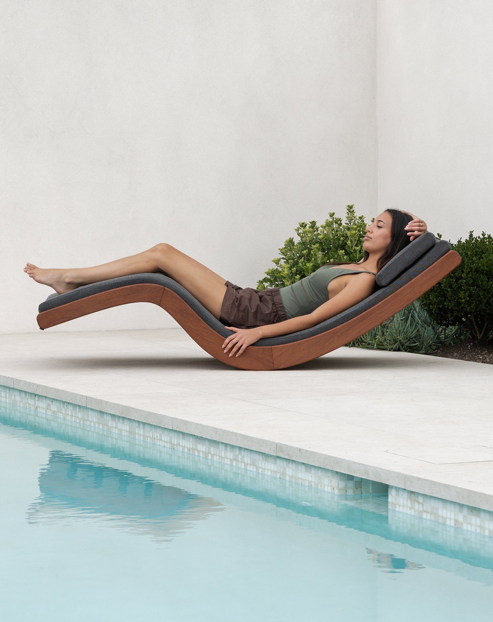 Outdoor Sun Lounger in Ostuni by Mokum Fabric | lujo